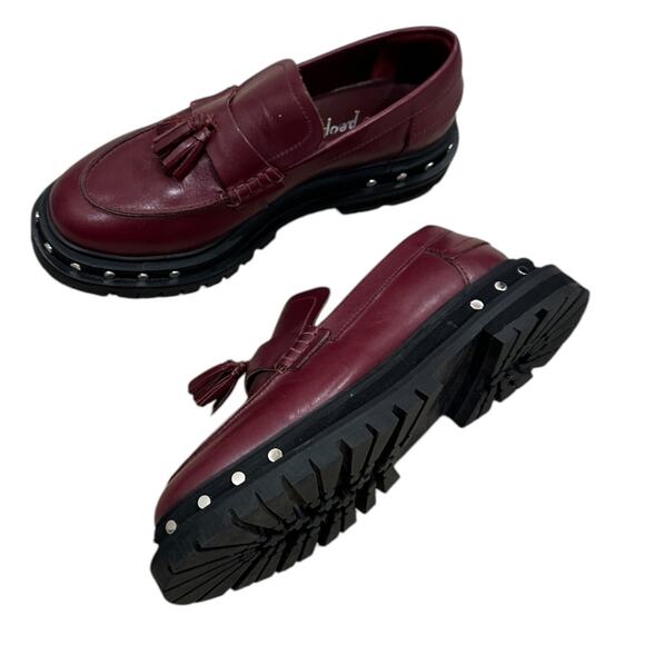 Free People Teagan Tassel Loafer In Wild Mulberry - Picture 8 of 11